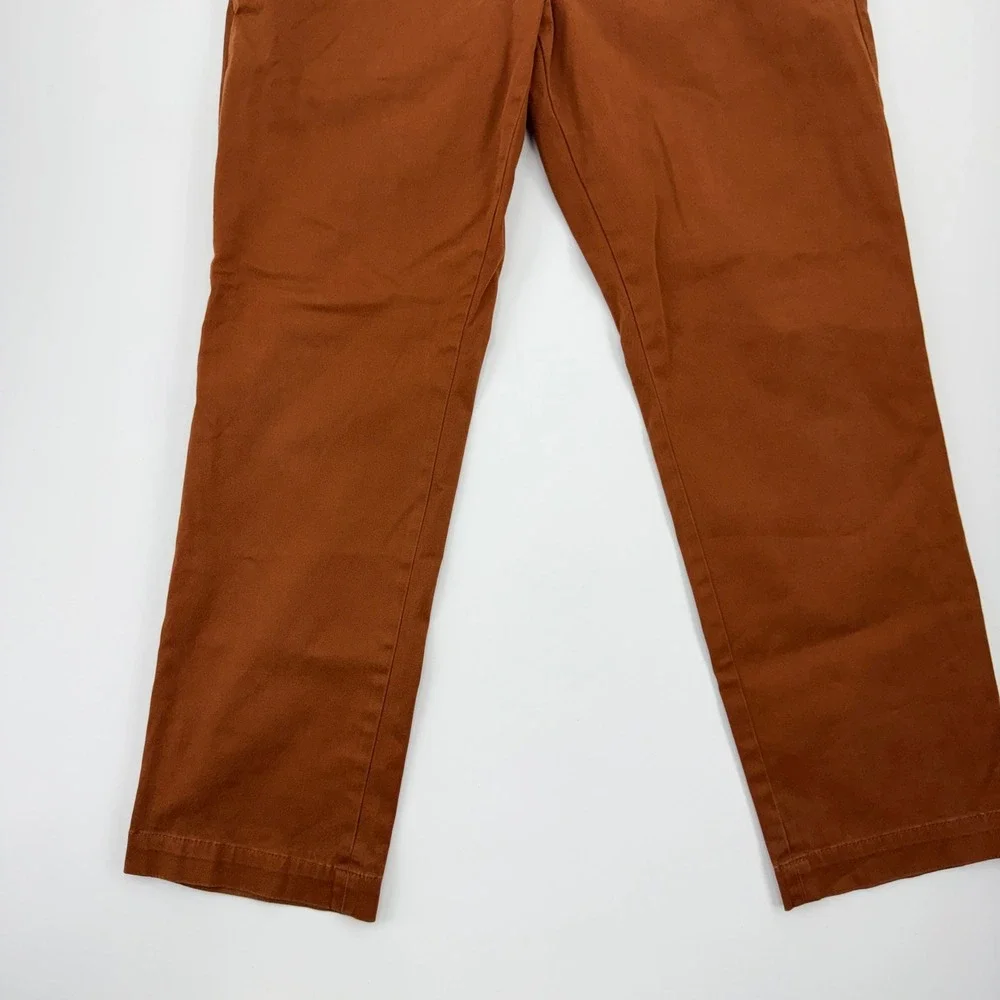 Banana Republic Emerson Straight Fit Rapid Movement Chinos Rust Brown 32x30 Mens